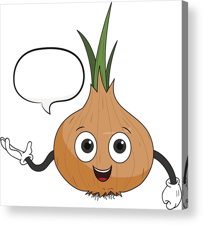 665x737 Cartoon Onion With Text Acrylic Print