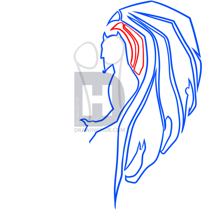 687x720 How To Draw Good And Evil Tattoo, Step