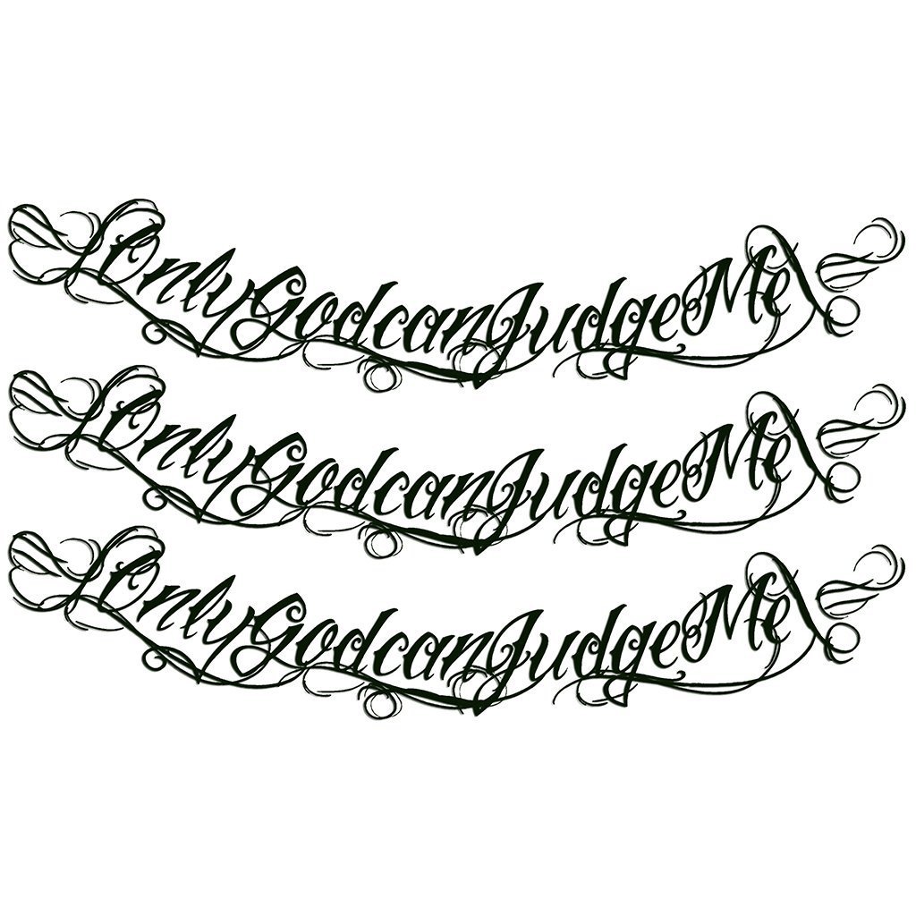 1024x1024 tatouage temporaire lettres citations only god can