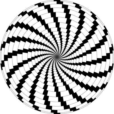 400x400 Op Art Rotating Windmills Black And White Art Print