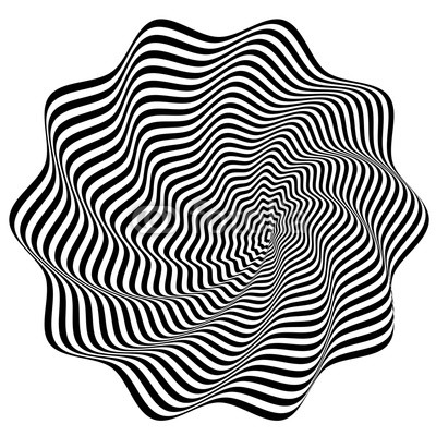 400x400 Abstract Black And White Striped Shape Geometric Pattern