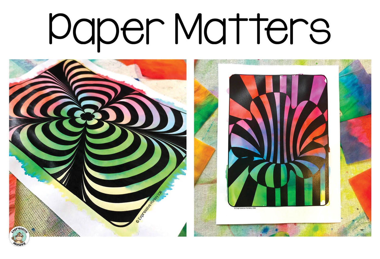 1600x1091 Op Art Flowers With Tie Dye Effect Expressive Monkey