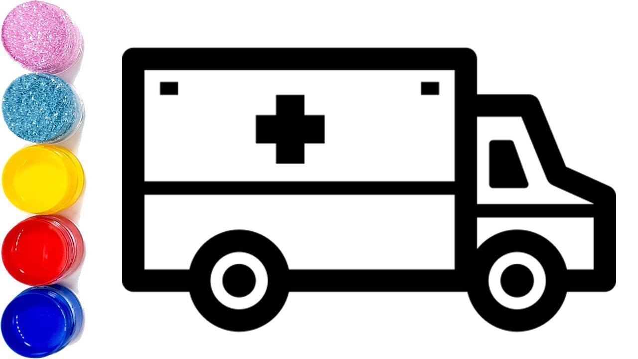 1280x720 Toy Ambulance Coloring And Drawing For Kids
