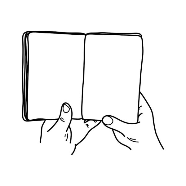 600x600 Huge Collection Of 'hand Holding Book Drawing' Download More Than
