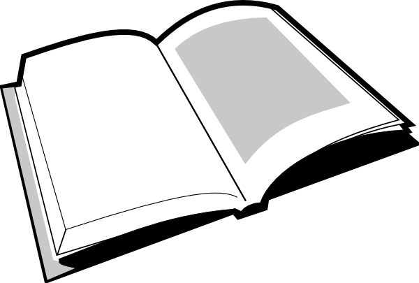 600x405 Open Book Transparent Stock Black And White Huge Freebie