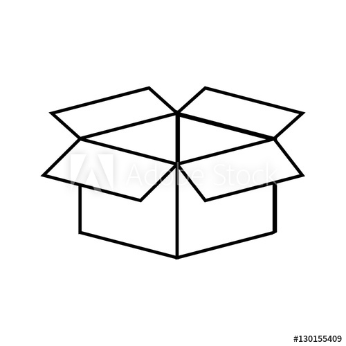 500x500 Open Box Symbol Icon Vector Illustration Graphic Design