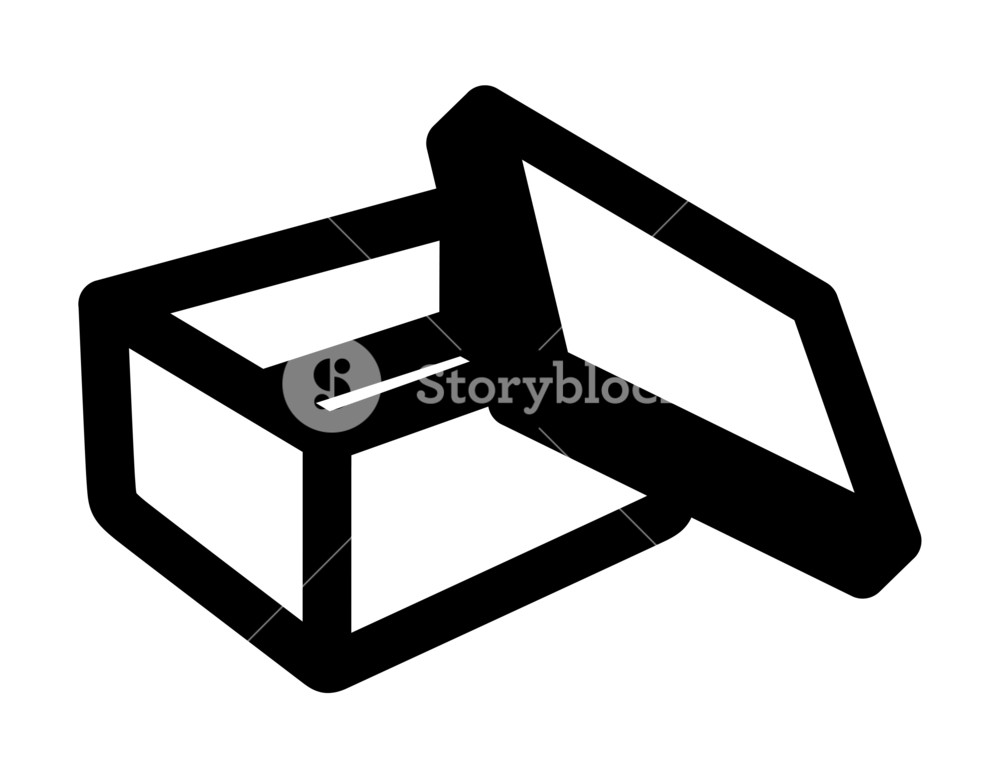 1000x778 Retro Open Box Drawing Royalty Free Stock Image