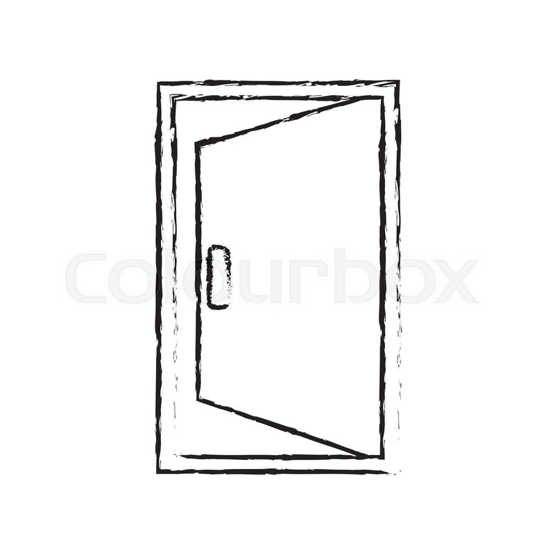 800x800 Open Door Icon Image Vector Stock Vector Colourbox