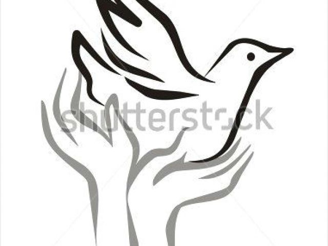 640x480 Drawing Of Hands Open Dove Bird Sketch Peace Flying From The Open