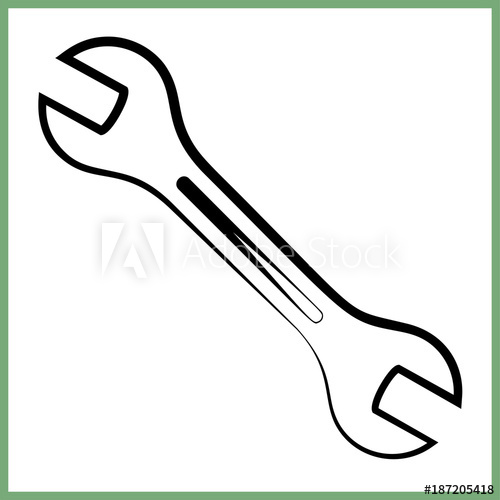 500x500 Open End Wrench Icon, Spanner