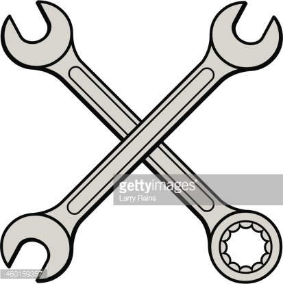 413x415 Spanner Clipart Open End Wrench