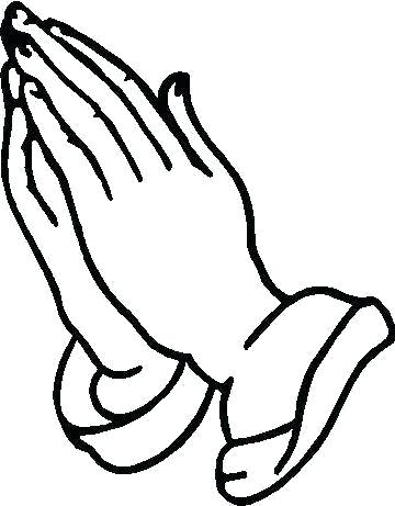 360x461 Praying Hands Outline Praying Hands Hand Drawing Outline Left