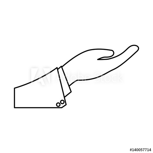 500x500 Hand Palm Open Vector Illustration Graphic Design