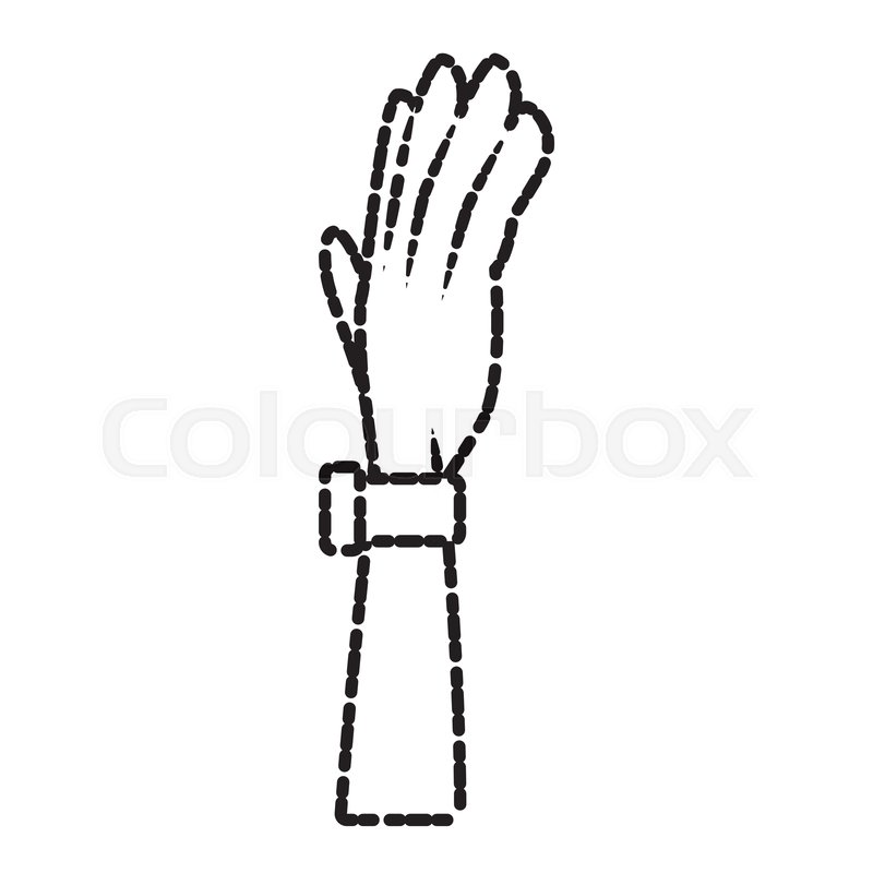 800x800 Hand With Palm Open Icon Vector Stock Vector Colourbox