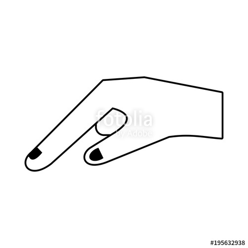 500x500 Hand With Palm Open Vector Illustration Graphic Design Stock