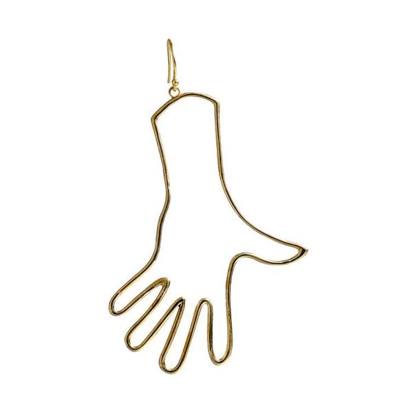600x600 Open Palm Hand Earring