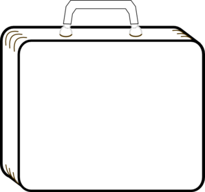 298x279 colorless suitcase clip art