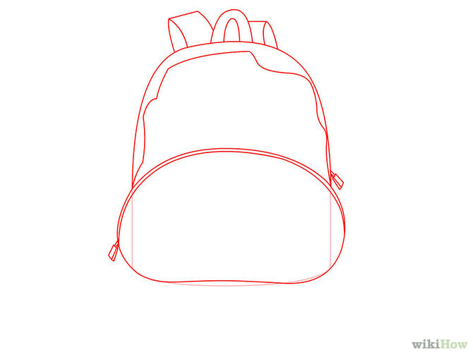 670x503 How To Draw A Backpack Steps