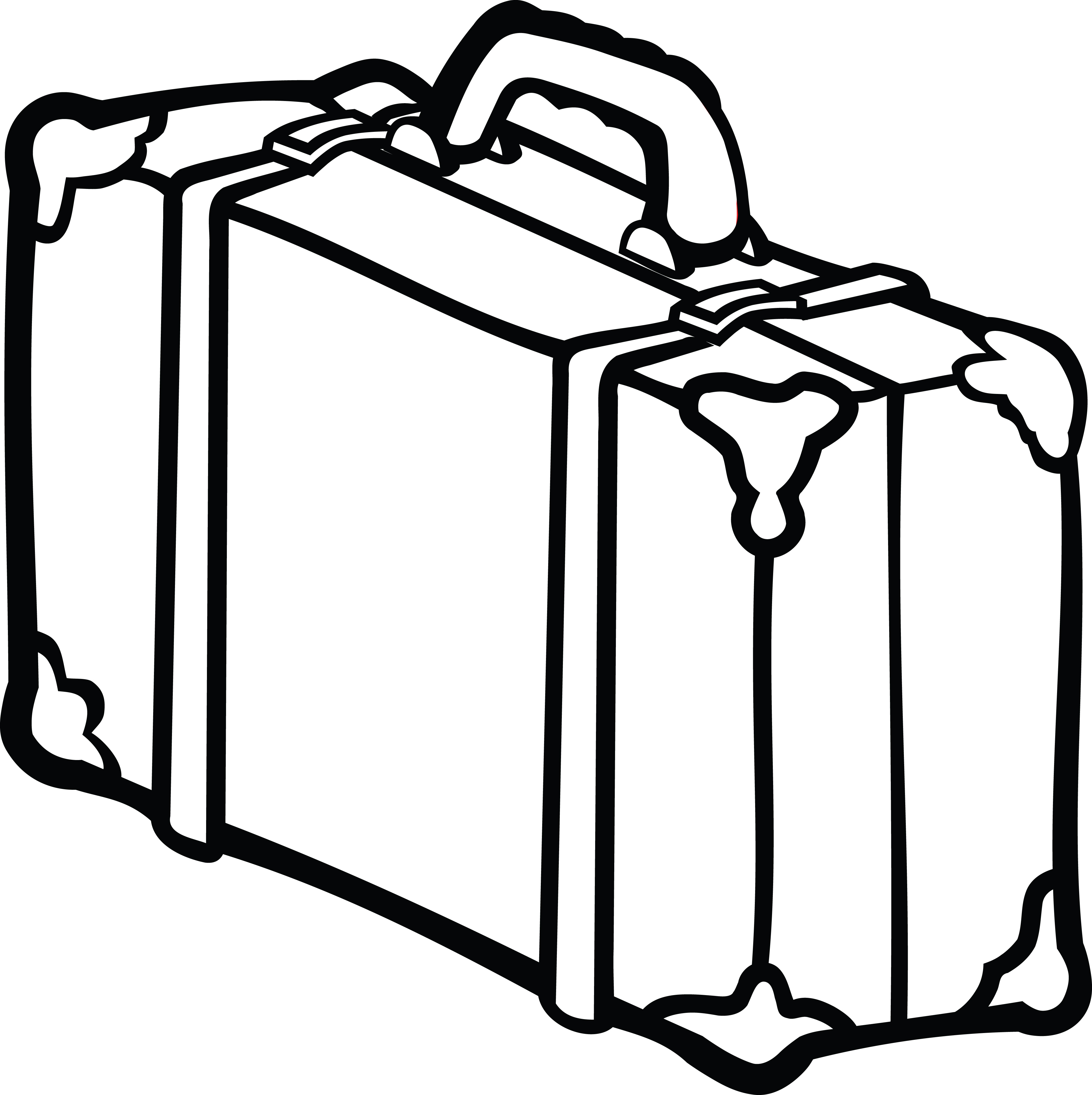 Open Suitcase Drawing Free download on ClipArtMag