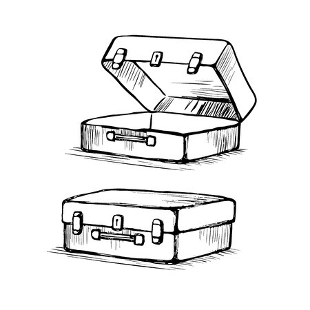 450x450 Suitcase Is Open And Closed Royalty Free Vector Graphics