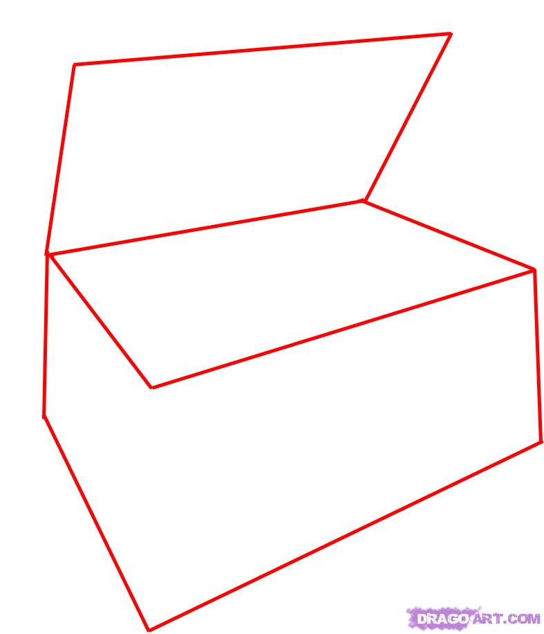 787x916 How To Draw A Chest, Step