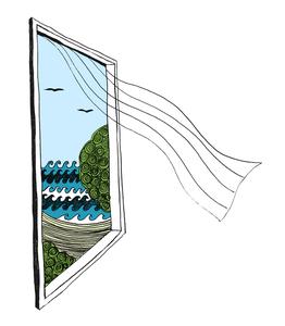 262x300 Open Window With A Breeze Print Sloe Gin Fizz