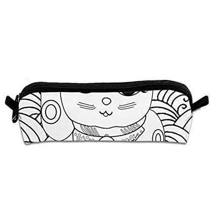 425x425 Lucky Cat Pen Pencil Stationery Bag Makeup Case Travel