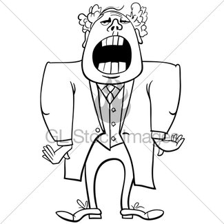 325x325 Opera Singer Cartoon Character Gl Stock Images