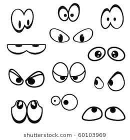 260x280 Set Of Cartoon Eyes On White Background Moldes Cartoon Eyes
