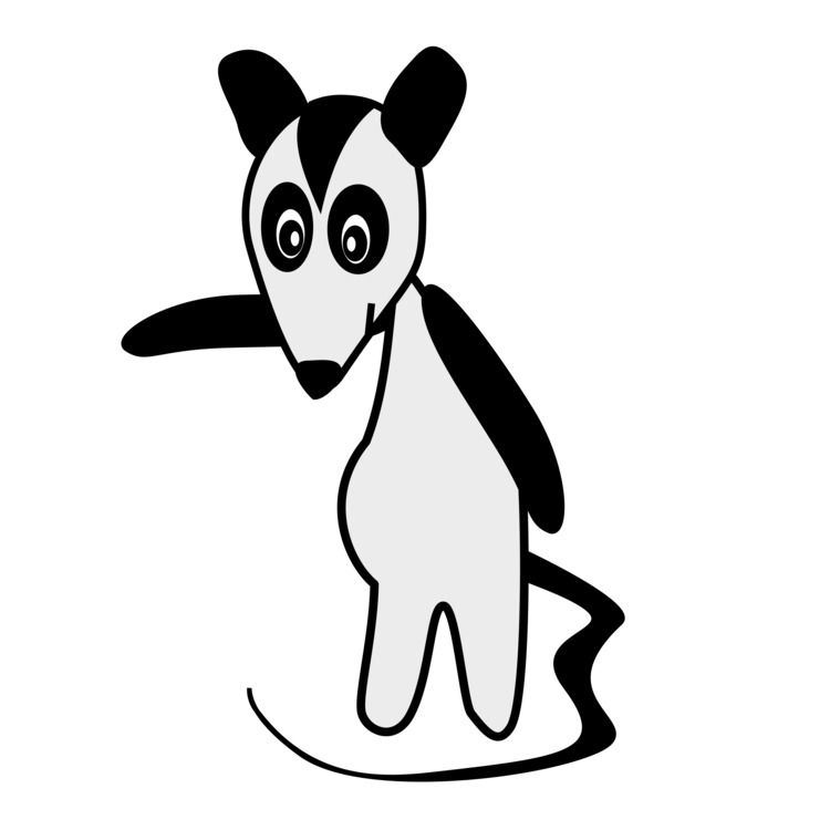 750x750 whiskers big eared opossum cat drawing cc0