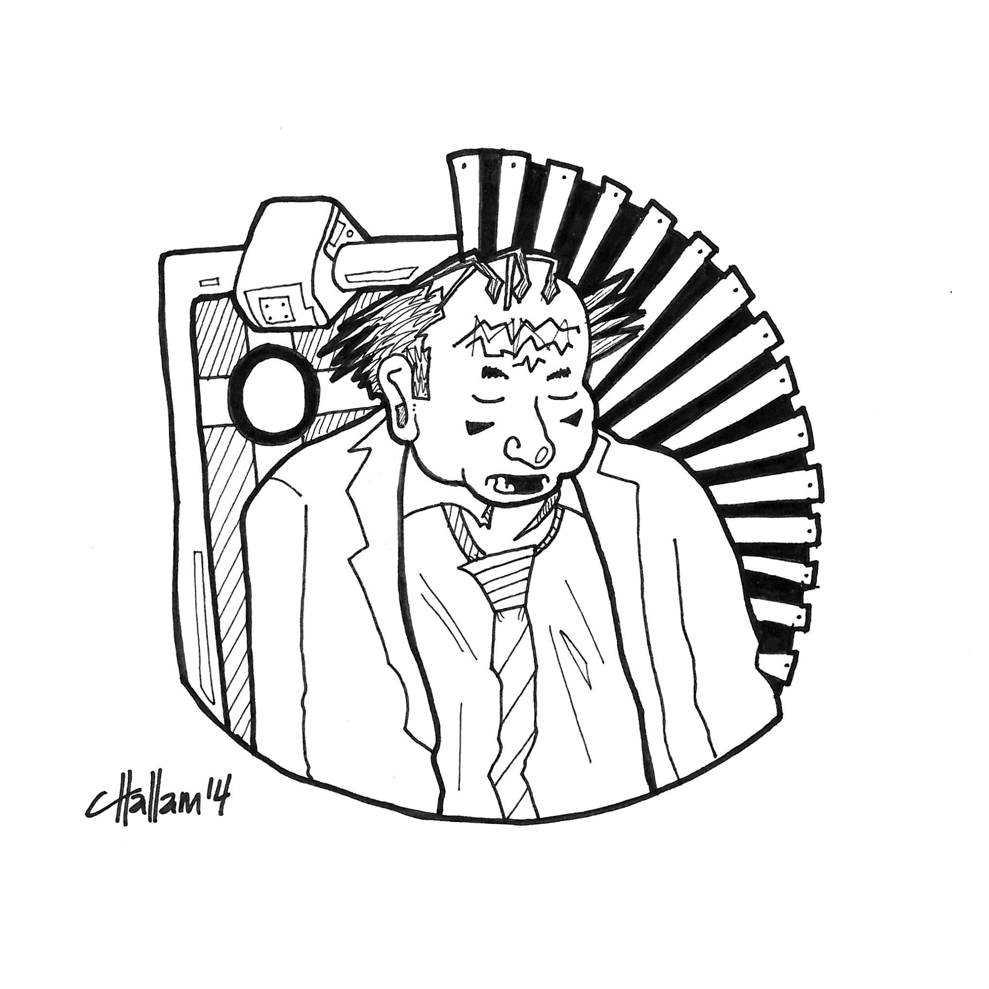 2035x2035 quick doodle of a drunken man falling asleep on the tube seat