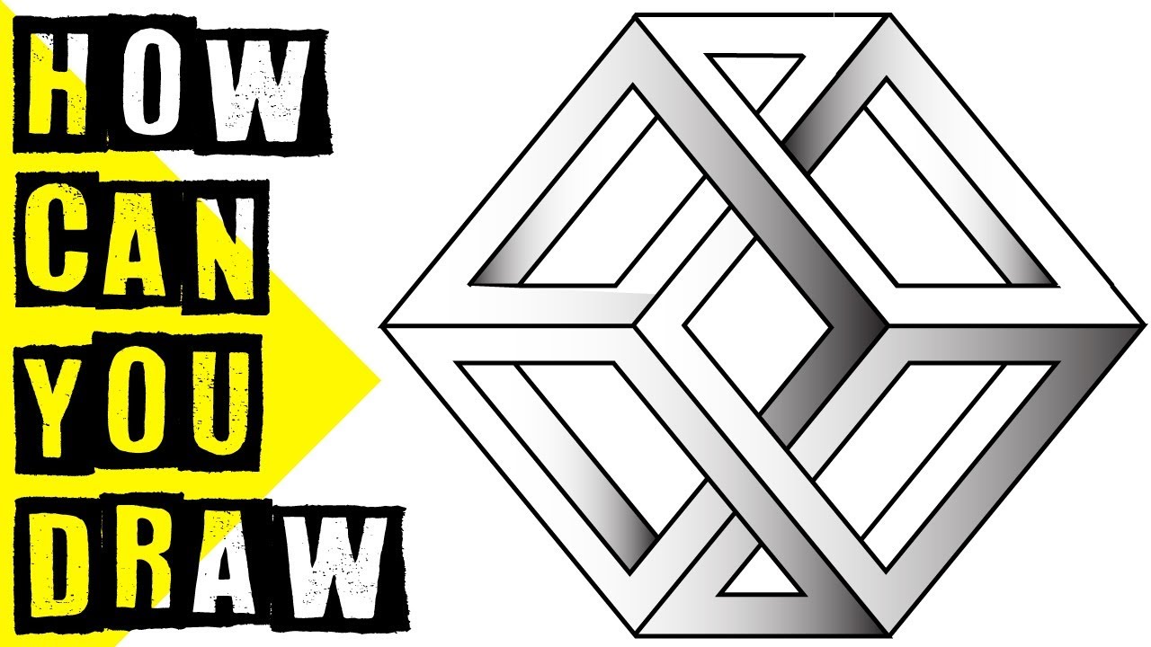 1280x720 How To Draw Optical Illusion Cube