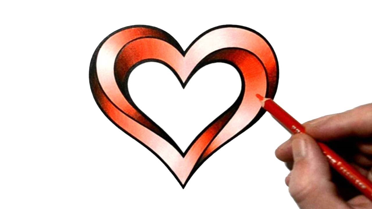 1280x720 How To Draw An Impossible Heart Optical Illusion