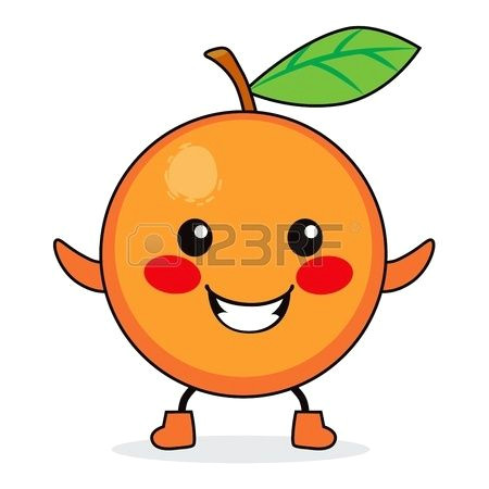 450x450 Drawing Cute Orange Cute Orange Fruit Cartoon Character Smiling
