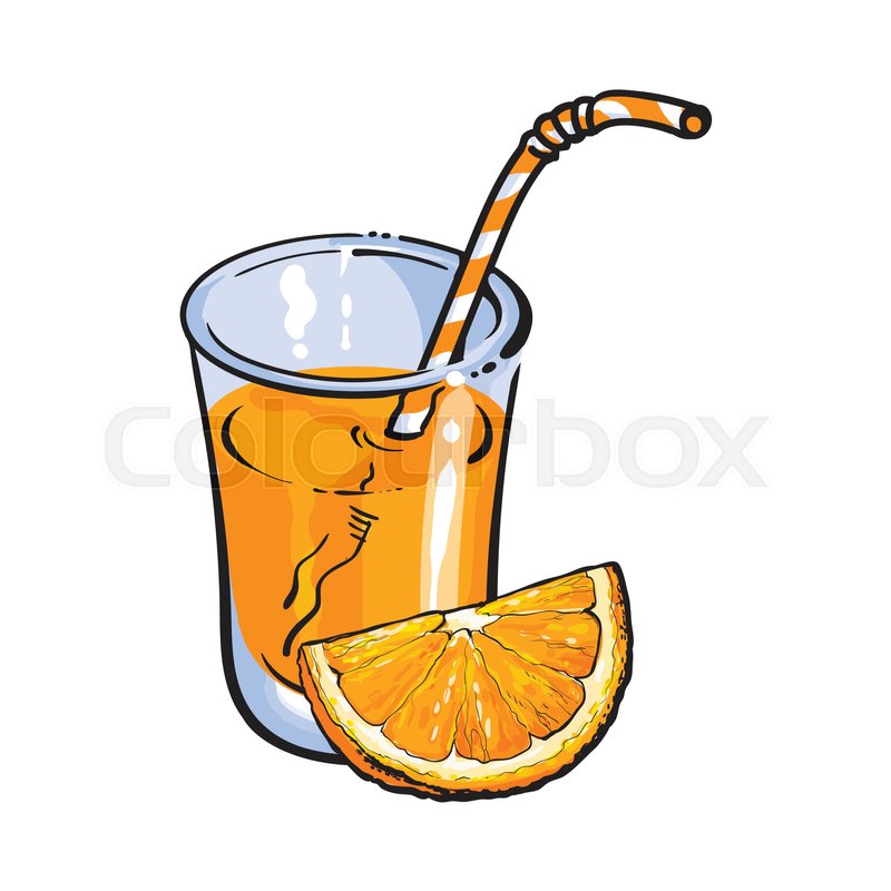 800x800 Glass Of Freshly Squeezed Juice With Stock Vector Colourbox
