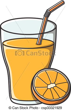 303x470 Orange Juice Doodle Illustration Design