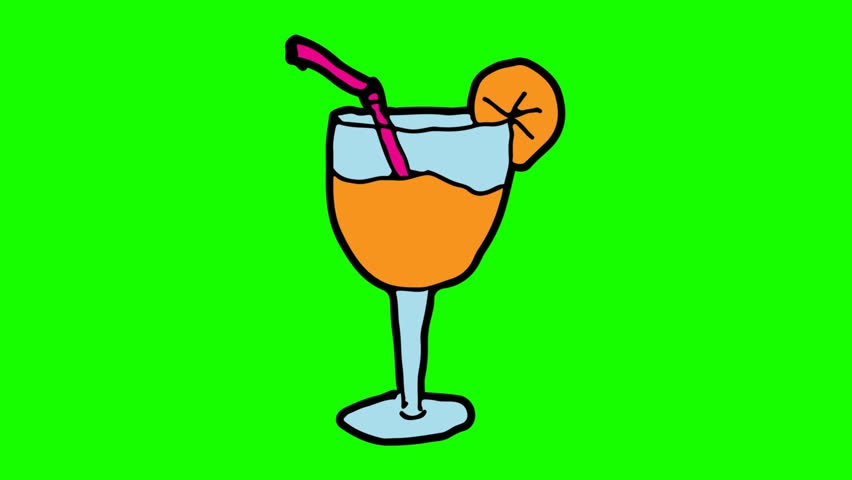 852x480 Kids Drawing Green Screen With Theme Of Orange Juice