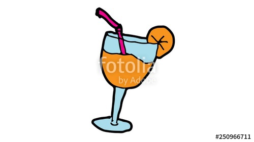 500x281 Kids Drawing White Screen With Theme Of Orange Juice Stock