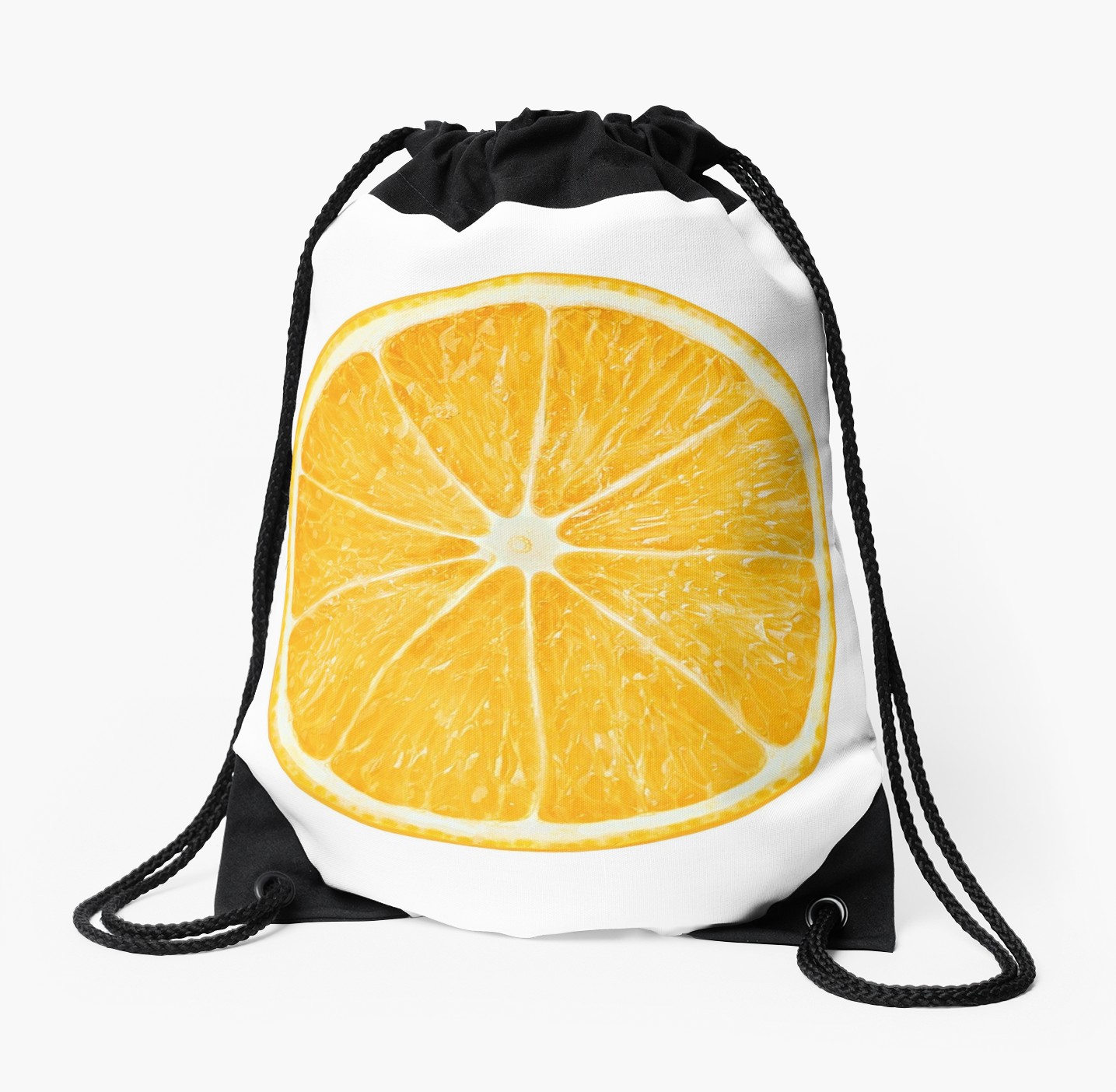 1435x1404 Slice Of Orange Fruit Drawstring Bag