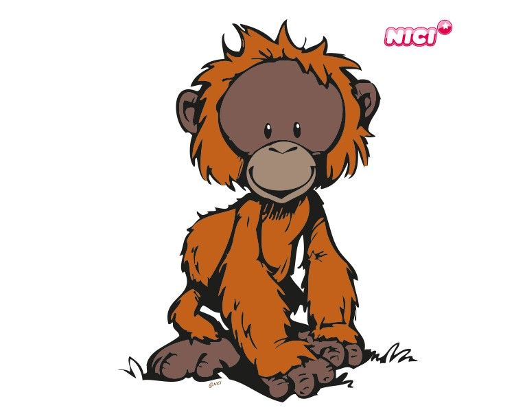 765x600 Wandtattoo Orang Utan Sweet Insperation Monkey Art, Monkey