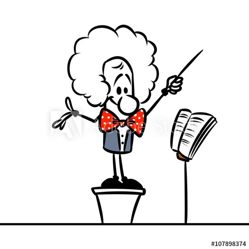 500x500 Conductor Orchestra Cartoon Illustration Minimalism Character