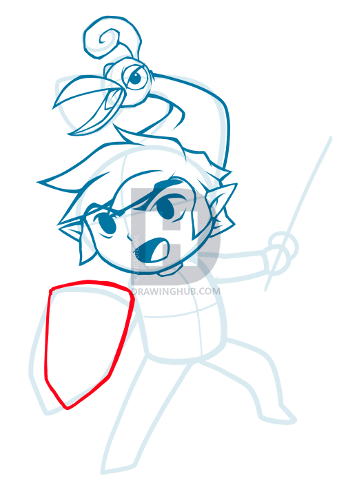 518x720 How To Draw The Minish Cap, Legend Of Zelda, Step