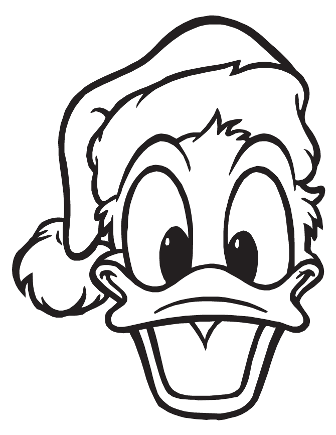 670x867 A Santa Duck Coloring