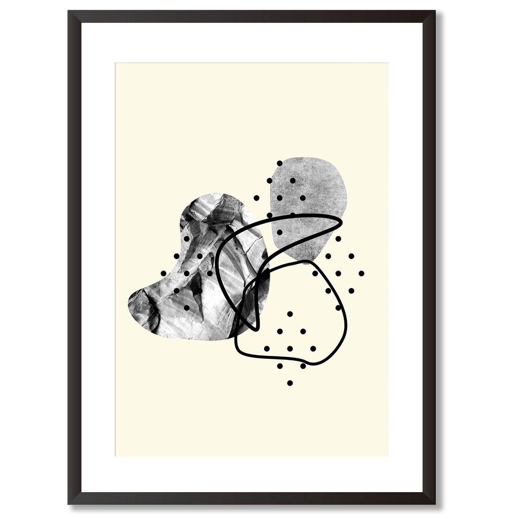 996x1024 Organic Shapes Art Poster Print Mode Prints
