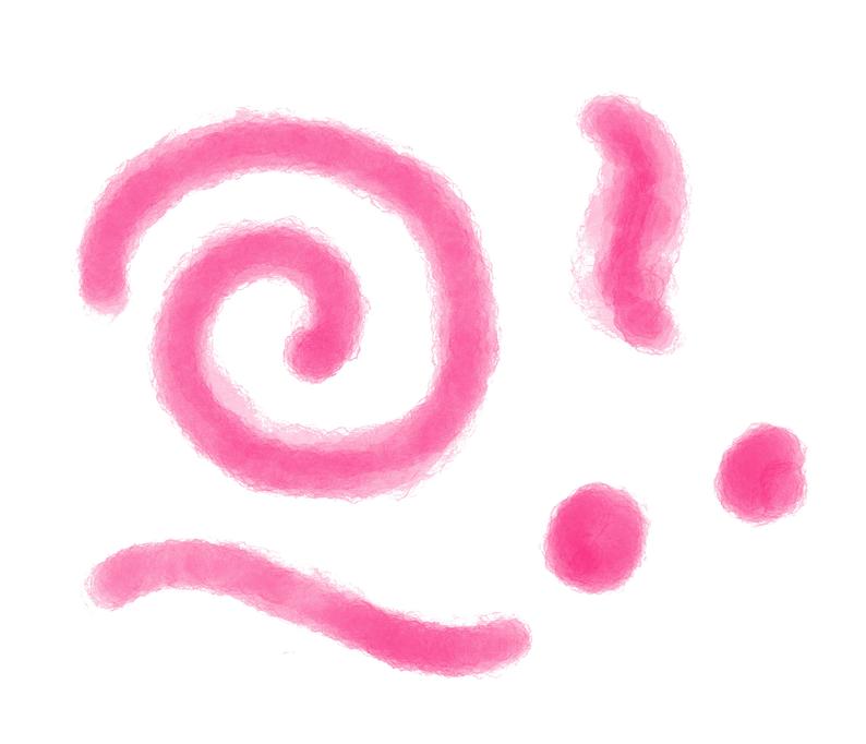 794x682 Puffy Pink Organic Shapes Etsy