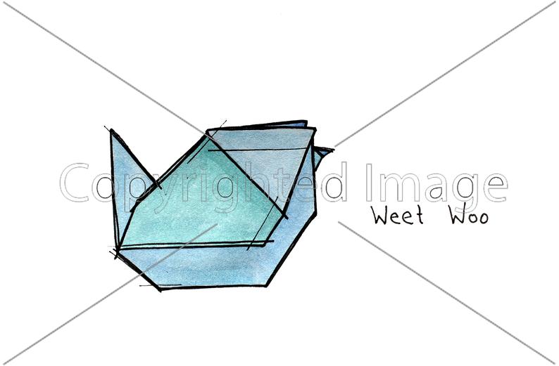 794x521 Mfm Origami Bird Drawing Weet Woo Etsy