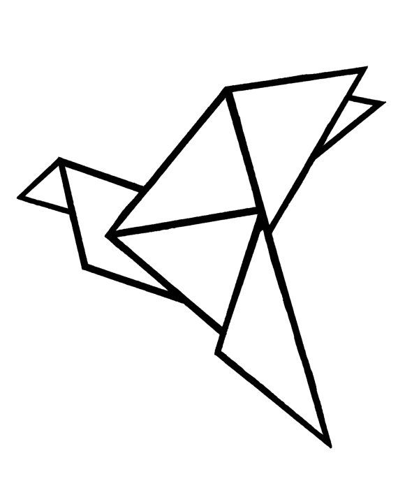 570x709 Arttttt Origami, Bird Coloring Pages