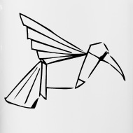 190x190 Black Bird From Origami Water Bottle Spreadshirt