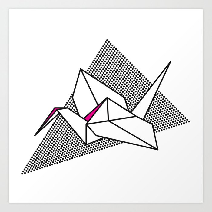 700x700 Origami Crane Art Print