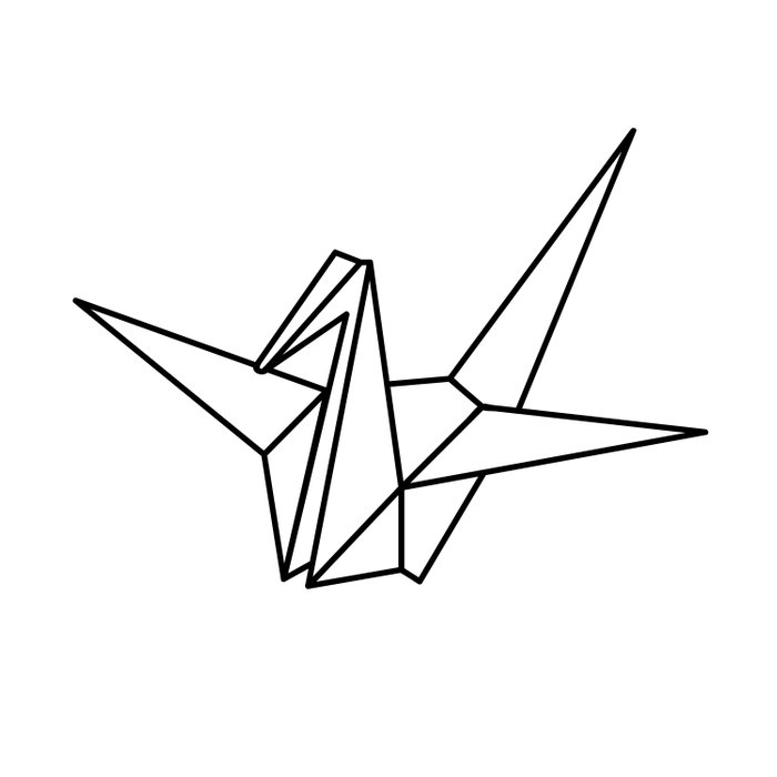 700x700 Origami Crane Duvet Cover